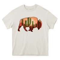 Cream Cactus Bison Silhouette Heavy Core Tee - Bettercallsaul