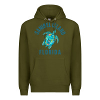 Army Green sanibel island beach design  sea turtle illustration gift pullover hoo Premium Hoodie - trangStudio