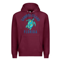 Burgundy sanibel island beach design  sea turtle illustration gift pullover hoo Premium Hoodie - trangStudio