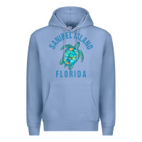 Colony Blue sanibel island beach design  sea turtle illustration gift pullover hoo Premium Hoodie - trangStudio