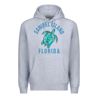 Heather Grey sanibel island beach design  sea turtle illustration gift pullover hoo Premium Hoodie - trangStudio