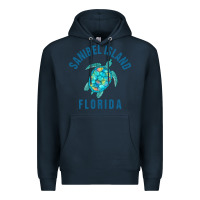 Navy sanibel island beach design  sea turtle illustration gift pullover hoo Premium Hoodie - trangStudio