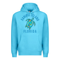 Ocean Blue sanibel island beach design  sea turtle illustration gift pullover hoo Premium Hoodie - trangStudio
