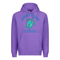 Purple sanibel island beach design  sea turtle illustration gift pullover hoo Premium Hoodie - trangStudio