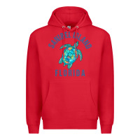 Red sanibel island beach design  sea turtle illustration gift pullover hoo Premium Hoodie - trangStudio