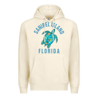 Sanibel Island Beach Design  Sea Turtle Illustration Gift Pullover Hoo Premium Hoodie | Teevron