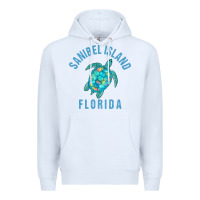White sanibel island beach design  sea turtle illustration gift pullover hoo Premium Hoodie - trangStudio