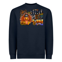 Navy little mister gobble gobble Heavyweight Sweatshirt - CowhideDigitalArt