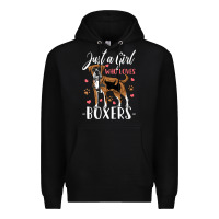 Black Kids Boxer Dog Just A Girl Who Loves Boxers Gift Premium Hoodie - trangStudio