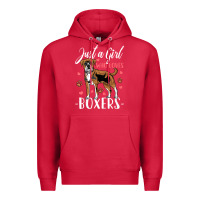Cardinal Kids Boxer Dog Just A Girl Who Loves Boxers Gift Premium Hoodie - trangStudio