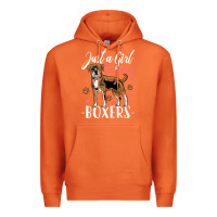 Carrot Kids Boxer Dog Just A Girl Who Loves Boxers Gift Premium Hoodie - trangStudio