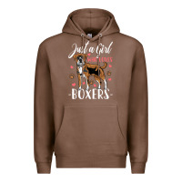 Chestnut Kids Boxer Dog Just A Girl Who Loves Boxers Gift Premium Hoodie - trangStudio
