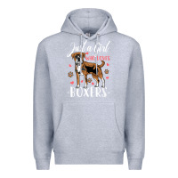 Heather Grey Kids Boxer Dog Just A Girl Who Loves Boxers Gift Premium Hoodie - trangStudio
