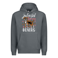 Rock Kids Boxer Dog Just A Girl Who Loves Boxers Gift Premium Hoodie - trangStudio