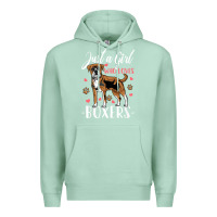 Seafoam Kids Boxer Dog Just A Girl Who Loves Boxers Gift Premium Hoodie - trangStudio
