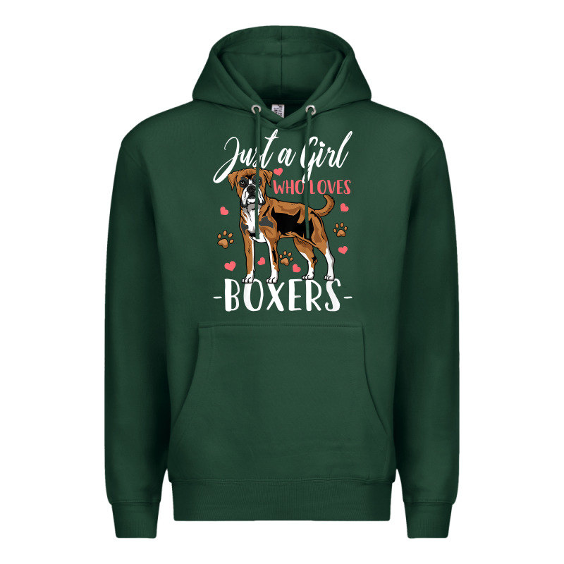 Kids Boxer Dog Just A Girl Who Loves Boxers Gift Premium Hoodie by trangStudio | Teevron
