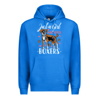 True Royal Kids Boxer Dog Just A Girl Who Loves Boxers Gift Premium Hoodie - trangStudio