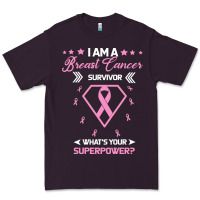 Plum I am a Breast Cancer Survivor What is Your Superpower Premium Tee - Bettercallsaul