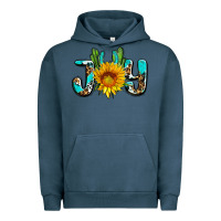 Pigment Midnight Navy joy with sunflower and cactus ado Urban Hoodie - AdoDesignShop