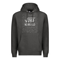 Charcoal Heather 17 year old gift boys girls funny 17th birthday gifts math Premium Hoodie - trangStudio