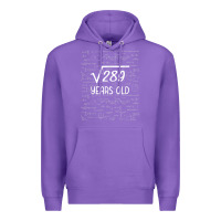 Purple 17 year old gift boys girls funny 17th birthday gifts math Premium Hoodie - trangStudio