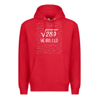Red 17 year old gift boys girls funny 17th birthday gifts math Premium Hoodie - trangStudio