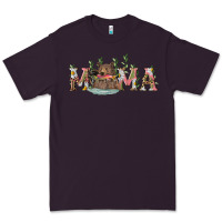 Plum Mama with bear and daisy Premium Tee - RanaPortraitStore