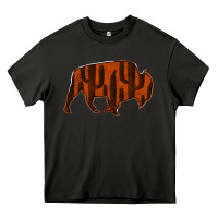 Asphalt Red Cactus Bison Silhouette Heavy Core Tee - Bettercallsaul