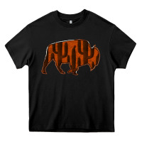 Black Red Cactus Bison Silhouette Heavy Core Tee - Bettercallsaul