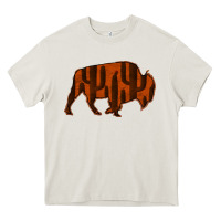 Cream Red Cactus Bison Silhouette Heavy Core Tee - Bettercallsaul
