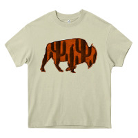 Mossy Red Cactus Bison Silhouette Heavy Core Tee - Bettercallsaul
