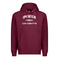 Burgundy ipswich massachusetts ma vintage state athletic style Premium Hoodie - trangStudio