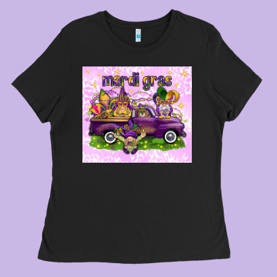 Mardi Gras With Gnomes Ladies Tee Designed By Nancycooperartshop