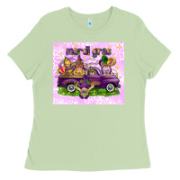 Matcha Mardi Gras with gnomes Ladies Tee - NancyCooperArtShop