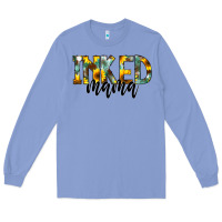Colony Blue Inked Mama Long Sleeve Tee - CowCowDesign