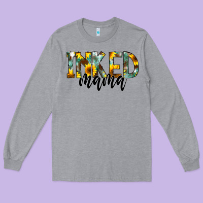 Inked Mama Long Sleeve Tee Designed By Cowcowdesign