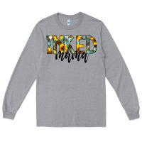 Heather Grey Inked Mama Long Sleeve Tee - CowCowDesign