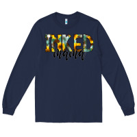 Navy Inked Mama Long Sleeve Tee - CowCowDesign