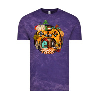 Cloud Purple hello fall gamer Vintage Tee - CowGirlArtShop