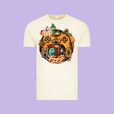 Hello Fall Gamer Vintage Tee Designed By Cowgirlartshop