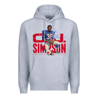 Heather Grey O.J. Simpson Premium Hoodie - trangStudio