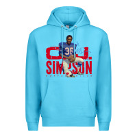 Ocean Blue O.J. Simpson Premium Hoodie - trangStudio