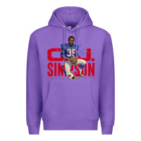 Purple O.J. Simpson Premium Hoodie - trangStudio