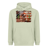 Matcha deer hunting target american flag  background Heavyweight Hoodie - BarkalooDesign