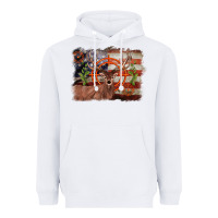 White deer hunting target american flag  background Heavyweight Hoodie - BarkalooDesign