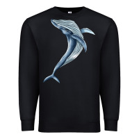 Black humpback whale jumping Premium Sweatshirt - BarkalooDesign