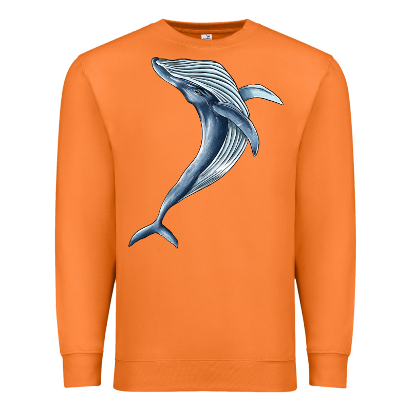 Humpback Whale Jumping Premium Sweatshirt by BarkalooDesign | Teevron