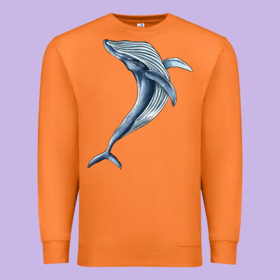 Humpback Whale Jumping Premium Sweatshirt Designed By Barkaloodesign