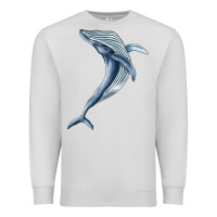 Dove Grey humpback whale jumping Premium Sweatshirt - BarkalooDesign