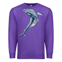 Purple humpback whale jumping Premium Sweatshirt - BarkalooDesign